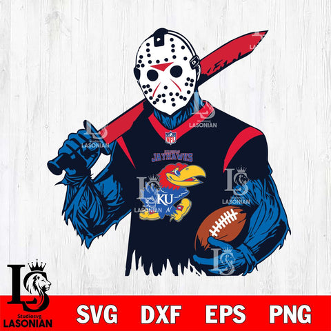 Kansas Jayhawks Jason Voorhees Horror 11 Svg Eps Dxf Png File, NCAA svg, Digital Download, Instant Download
