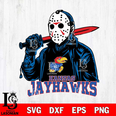 Kansas Jayhawks Jason Voorhees Horror 12 Svg Eps Dxf Png File, NCAA svg, Digital Download, Instant Download
