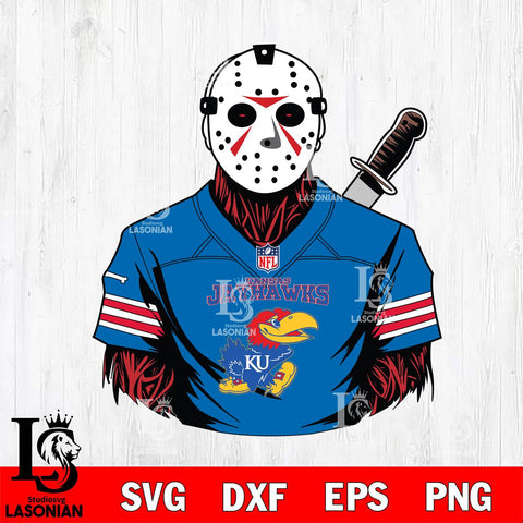 Kansas Jayhawks Jason Voorhees Horror 4 Svg Eps Dxf Png File, NCAA svg, Digital Download, Instant Download