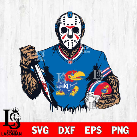 Kansas Jayhawks Jason Voorhees Horror 5 Svg Eps Dxf Png File, NCAA svg, Digital Download, Instant Download