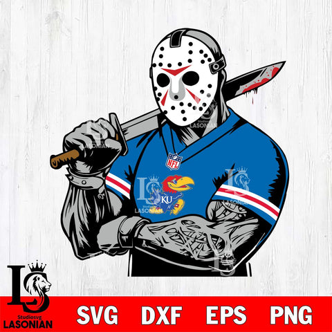 Kansas Jayhawks Jason Voorhees Horror 6 Svg Eps Dxf Png File, NCAA svg, Digital Download, Instant Download