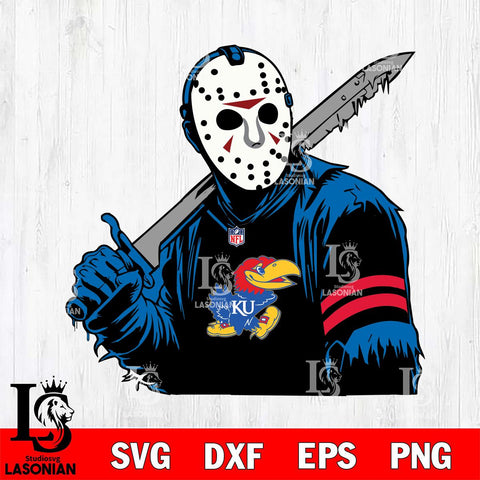 Kansas Jayhawks Jason Voorhees Horror 7 Svg Eps Dxf Png File, NCAA svg, Digital Download, Instant Download