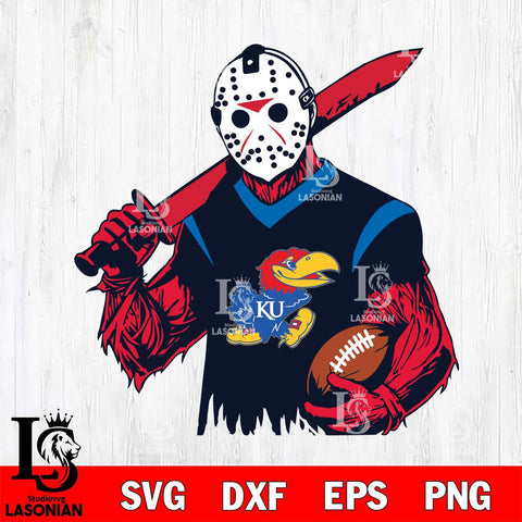 Kansas Jayhawks Jason Voorhees Horror Halloween 2 Svg Eps Dxf Png File, NCAA svg, Digital Download, Instant Download