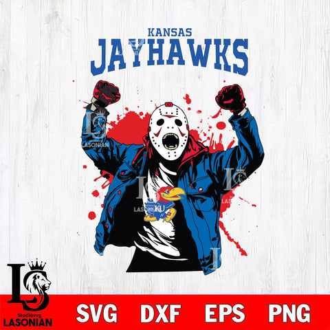 Kansas Jayhawks Jason Voorhees Horror Halloween 3 Svg Eps Dxf Png File, NCAA svg, Digital Download, Instant Download