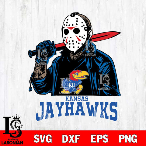 Kansas Jayhawks Jason Voorhees Horror Halloween Svg Eps Dxf Png File, NCAA svg, Digital Download, Instant Download