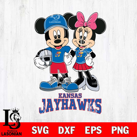 Kansas Jayhawks Mickey Minnie Mouse Helmet Svg Eps Dxf Png File, NCAA svg , File Cut , Digital Download , Instant Download, Cut Svg Files