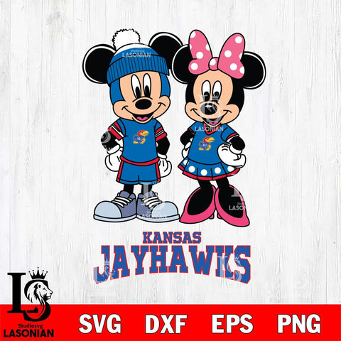 Kansas Jayhawks Mickey Minnie Mouse Pink Svg Eps Dxf Png File, NCAA svg , File Cut , Digital Download , Instant Download, Cut Svg Files