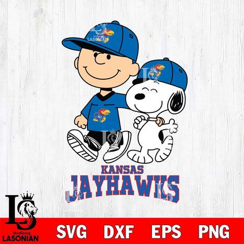 Kansas Jayhawks Peanuts Snoopy Friends SVG DXF EPS PNG FILE,Snoopy File Cut, NCAA Digital Download,Instant Download,Christmas Silhouette