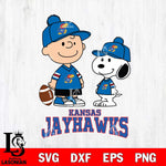 Kansas Jayhawks Peanuts Snoopy Friends Football SVG DXF EPS PNG FILE,Snoopy File Cut, NCAA Digital Download,Instant Download,Christmas Silhouette