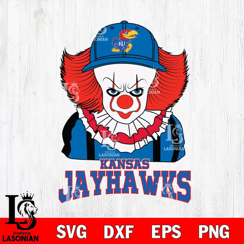 Kansas Jayhawks Pennywise Horror Sport 10 Svg Eps Dxf Png File, Digital Download