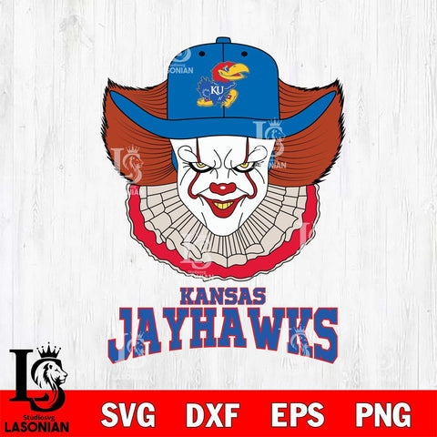 Kansas Jayhawks Pennywise Horror Sport 12 Svg Eps Dxf Png File, Digital Download