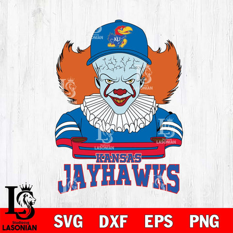 Kansas Jayhawks Pennywise Horror Sport 2 Svg Eps Dxf Png File, Digital Download