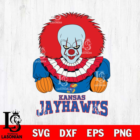 Kansas Jayhawks Pennywise Horror Sport 3 Svg Eps Dxf Png File, Digital Download