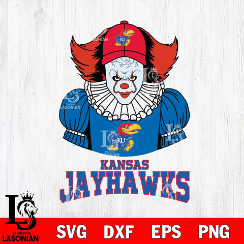 Kansas Jayhawks Pennywise Horror Sport 7 Svg Eps Dxf Png File, Digital Download