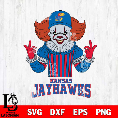 Kansas Jayhawks Pennywise Horror Sport 8 Svg Eps Dxf Png File, Digital Download