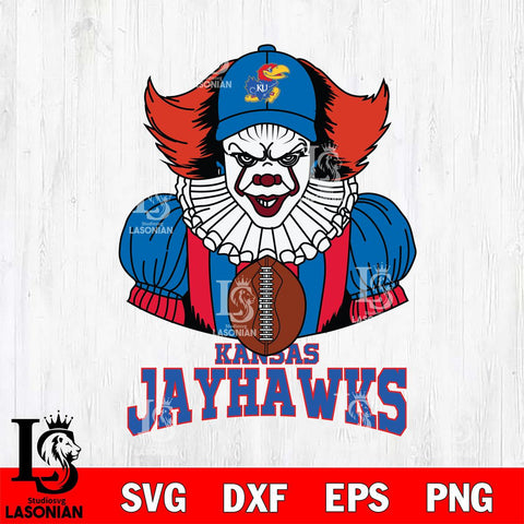 Kansas Jayhawks Pennywise Horror Sport 9 Svg Eps Dxf Png File, Digital Download