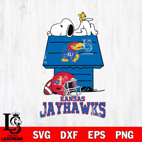 Kansas Jayhawks Snoopy Chill Football SVG DXF EPS PNG FILE,Snoopy File Cut, NCAA Digital Download,Instant Download,Christmas Silhouette