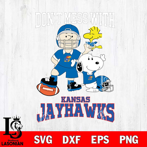 Kansas Jayhawks Snoopy Dont mess with SVG DXF EPS PNG FILE,Snoopy File Cut, NCAA Digital Download,Instant Download,Christmas Silhouette