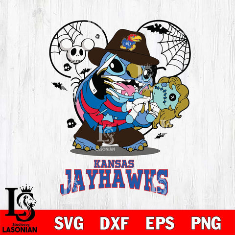 Kansas Jayhawks Stitch Freddy Krueger Halloween Svg Eps Dxf Png File, Digital Download, Instant Download