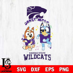 Kansas State Wildcats Bluey Bingo Dance Mode Svg Eps Dxf Png File, NCAA svg, Digital Download, Instant Download