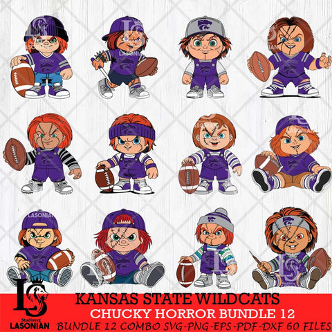 Kansas State Wildcats Chucky Horror Bundle 12 SVG Eps Dxf Png File, Bundle NCAA svg, Digital Download, Instant Download