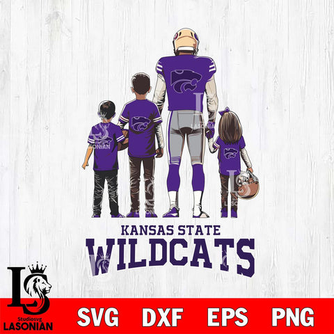 Kansas State Wildcats Father Football SVG DXF EPS PNG FILE,NCAA SVG, Father day Digital Download,Instant Download, Silhouette