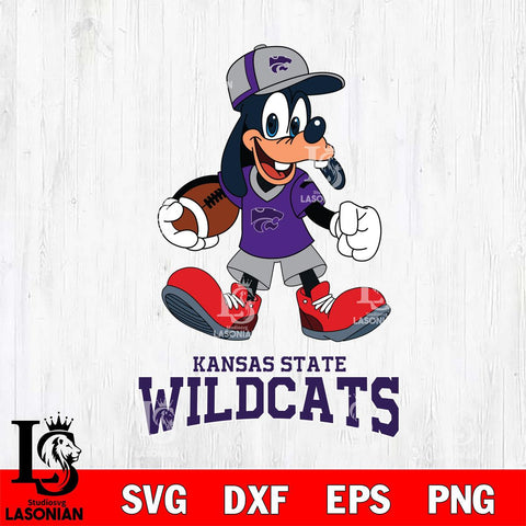 Kansas State Wildcats Goofy Football Player SVG DXF EPS PNG FILE,NCAA svg ,Football Digital Download,Instant Download, Silhouette