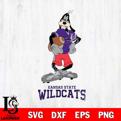 Kansas State Wildcats Goofy Player SVG DXF EPS PNG FILE,NCAA svg ,Football Digital Download,Instant Download, Silhouette