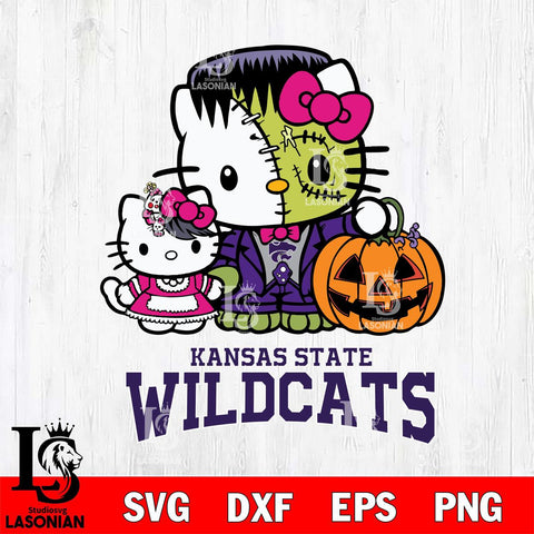 Kansas State Wildcats Hello Kitty Horror 10 Svg Eps Dxf Png File, Digital Download