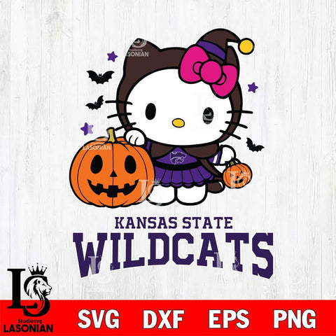 Kansas State Wildcats Hello Kitty Horror 1 Svg Eps Dxf Png File, Digital Download