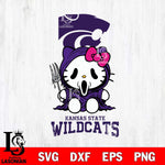 Kansas State Wildcats Hello Kitty Horror 4 Svg Eps Dxf Png File, Digital Download