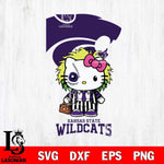 Kansas State Wildcats Hello Kitty Horror 8 Svg Eps Dxf Png File, Digital Download