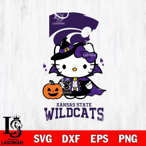 Kansas State Wildcats Hello Kitty Horror 9 Svg Eps Dxf Png File, Digital Download