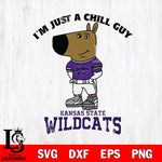 Kansas State Wildcats I'm Just A Chill Guy Football Svg Eps Dxf Png File,NCAA Svg Files,Chill Guy svg ,Digital Download ,Instant Download, Cricut File