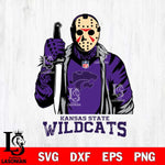 Kansas State Wildcats Jason Voorhees Horror 3 Svg Eps Dxf Png File, NCAA svg, Digital Download, Instant Download