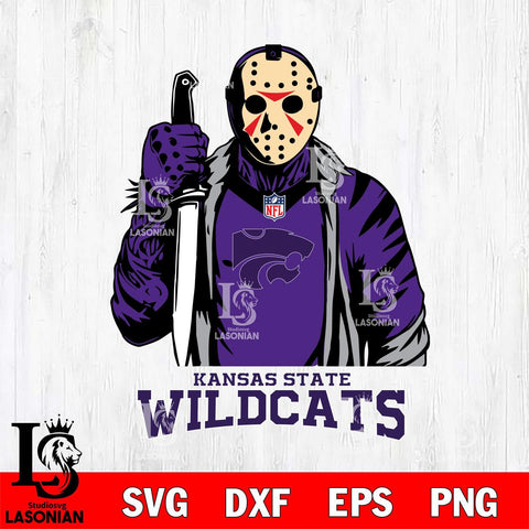 Kansas State Wildcats Jason Voorhees Horror 3 Svg Eps Dxf Png File, NCAA svg, Digital Download, Instant Download