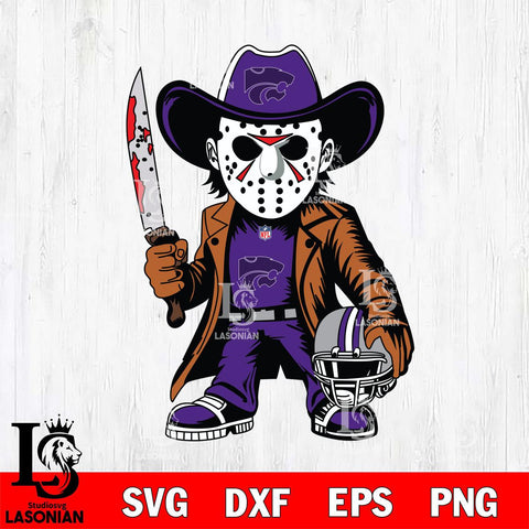 Kansas State Wildcats Jason Voorhees Horror Svg Eps Dxf Png File, NCAA svg, Digital Download, Instant Download