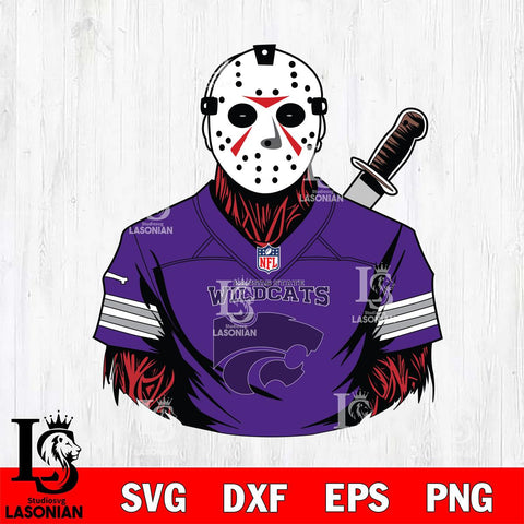 Kansas State Wildcats Jason Voorhees Horror 4 Svg Eps Dxf Png File, NCAA svg, Digital Download, Instant Download