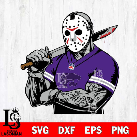 Kansas State Wildcats Jason Voorhees Horror 6 Svg Eps Dxf Png File, NCAA svg, Digital Download, Instant Download