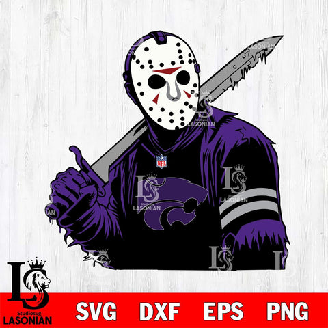 Kansas State Wildcats Jason Voorhees Horror 7 Svg Eps Dxf Png File, NCAA svg, Digital Download, Instant Download