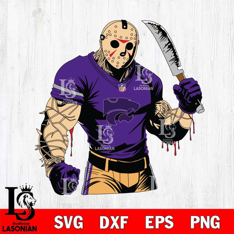 Kansas State Wildcats Jason Voorhees Horror 8 Svg Eps Dxf Png File, NCAA svg, Digital Download, Instant Download