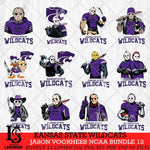 Kansas State Wildcats Jason Voorhees NCAA Bundle 12 SVG Svg Eps Dxf Png File, Digital Download