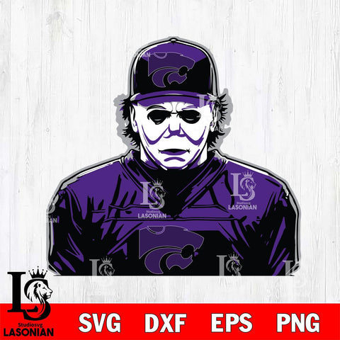 Kansas State Wildcats Michael Myers Horror Halloween Svg Eps Dxf Png File, NCAA svg, Digital Download, Instant Download