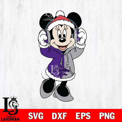 Kansas State Wildcats Minnie Mouse Disney Football Christmas File Cut, NCAA SVG DXF EPS PNG FILE, Digital Download , Criucut , Silhouette