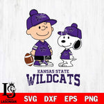 Kansas State Wildcats Peanuts Snoopy Friends Football SVG DXF EPS PNG FILE,Snoopy File Cut, NCAA Digital Download,Instant Download,Christmas Silhouette