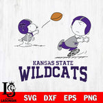 Kansas State Wildcats Peanuts play football SVG DXF EPS PNG FILE,Snoopy File Cut, NCAA Digital Download,Instant Download,Christmas Silhouette