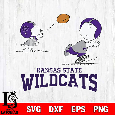 Kansas State Wildcats Peanuts play football SVG DXF EPS PNG FILE,Snoopy File Cut, NCAA Digital Download,Instant Download,Christmas Silhouette