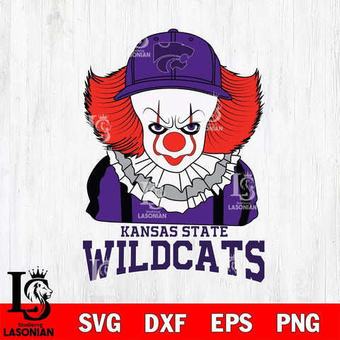 Kansas State Wildcats Pennywise Horror Sport 10 Svg Eps Dxf Png File, Digital Download