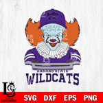 Kansas State Wildcats Pennywise Horror Sport 2 Svg Eps Dxf Png File, Digital Download