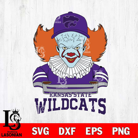Kansas State Wildcats Pennywise Horror Sport 2 Svg Eps Dxf Png File, Digital Download